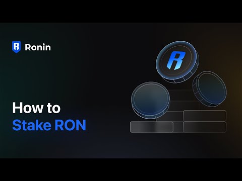 How to Stake RON
