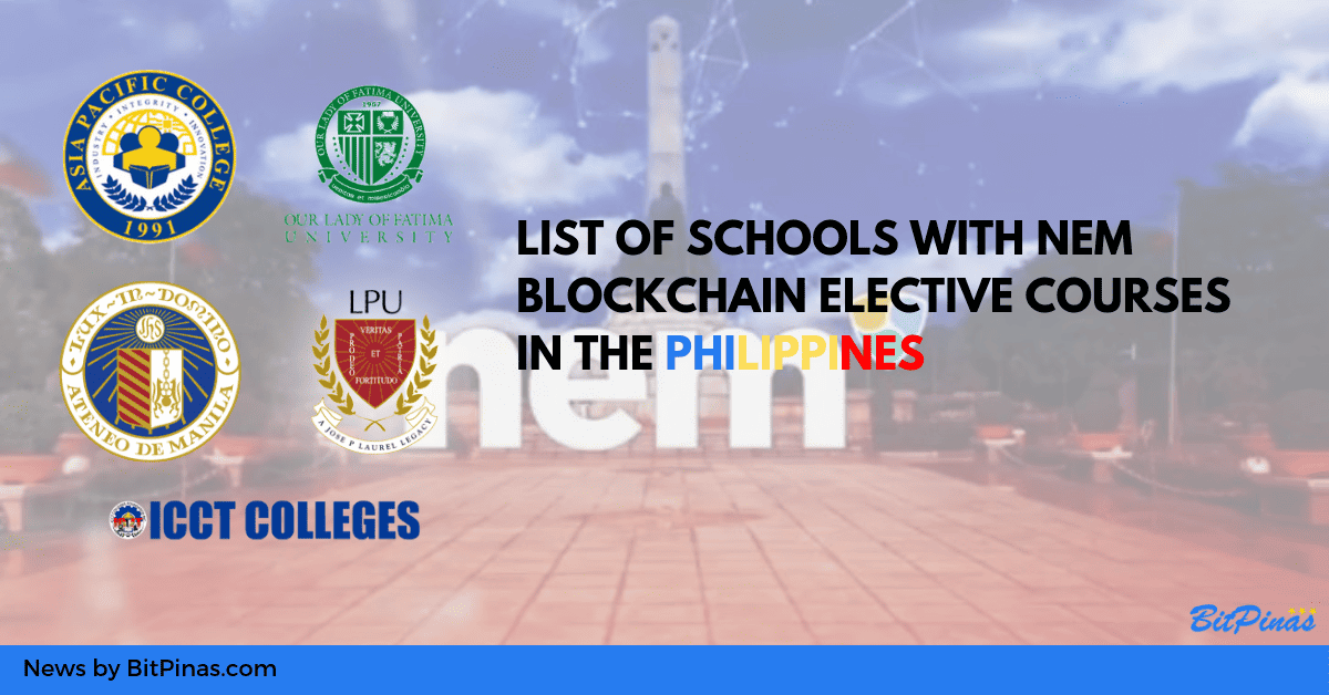 Photo for the Article - List of Schools Offering NEM Blockchain Courses in the Philippines