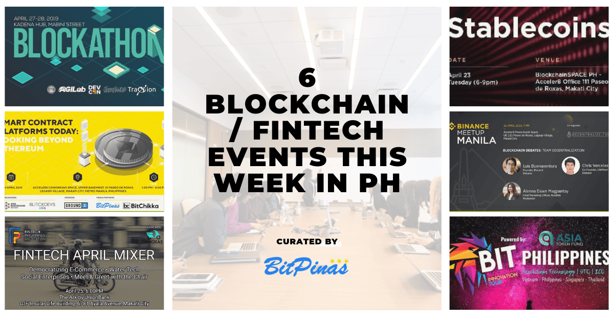 Photo for the Article - 6 Blockchain/Fintech Events This Week in the Philippines