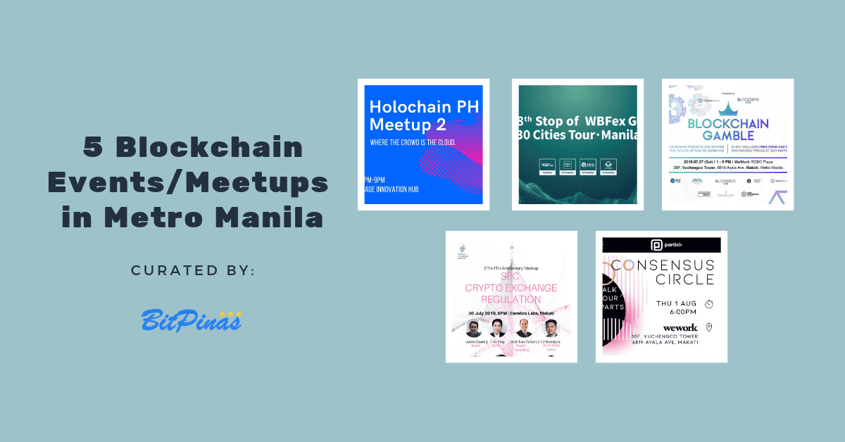 Photo for the Article - 5 Blockchain Events/Meetups in the Next Two Weeks in Metro Manila