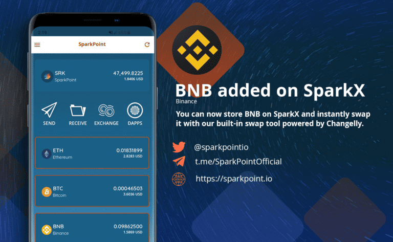 2019’s Last Major Update: Sparkpoint Wallet Welcomes Binance Coin