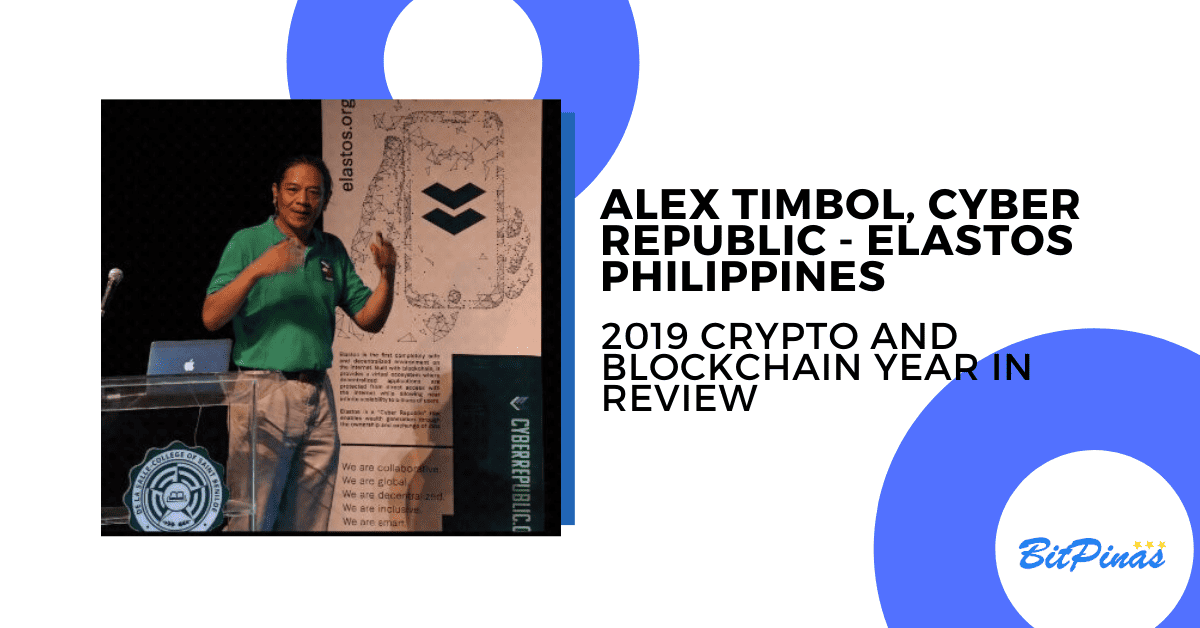 Photo for the Article - Alex Timbol, Elastos Foundation, [PH 2019 Crypto & Blockchain Year in Review]