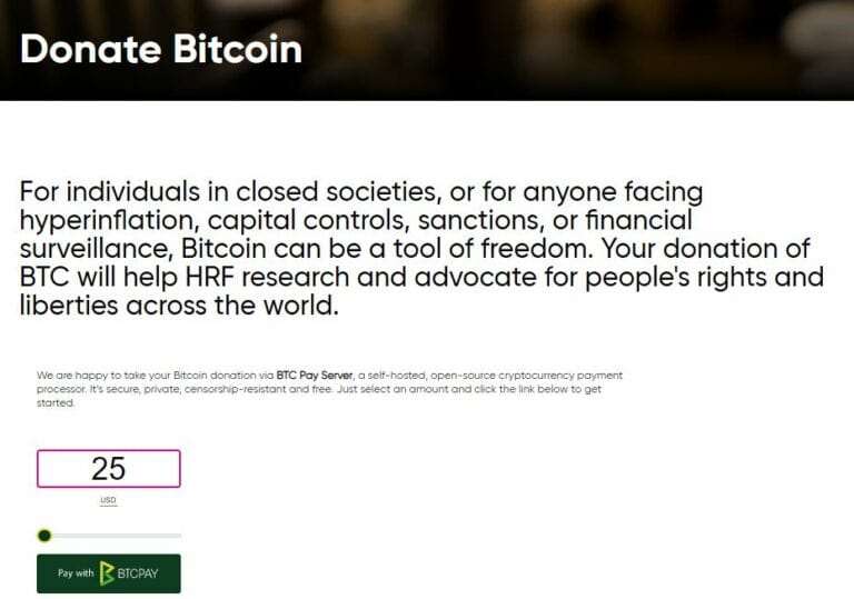 Human Rights Foundation Now Accepts Bitcoin Donations