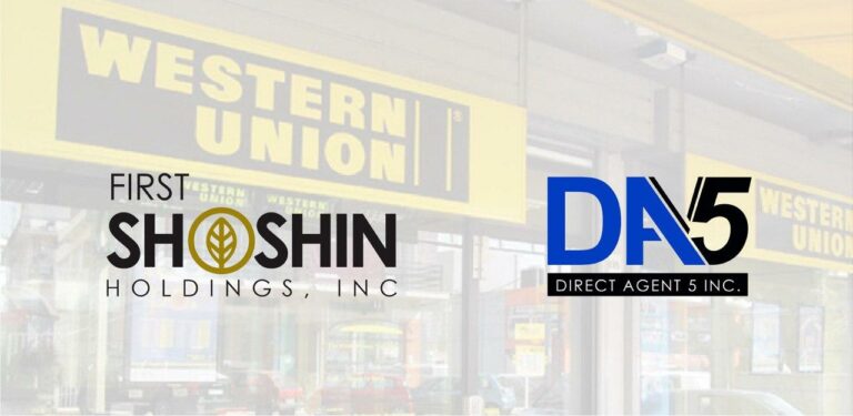 First Shoshin partners with DA5 to open Western Union branch by Q2 of 2020