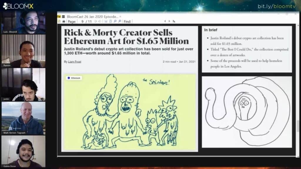 Rick and MortyJustin Roland Crypto Art