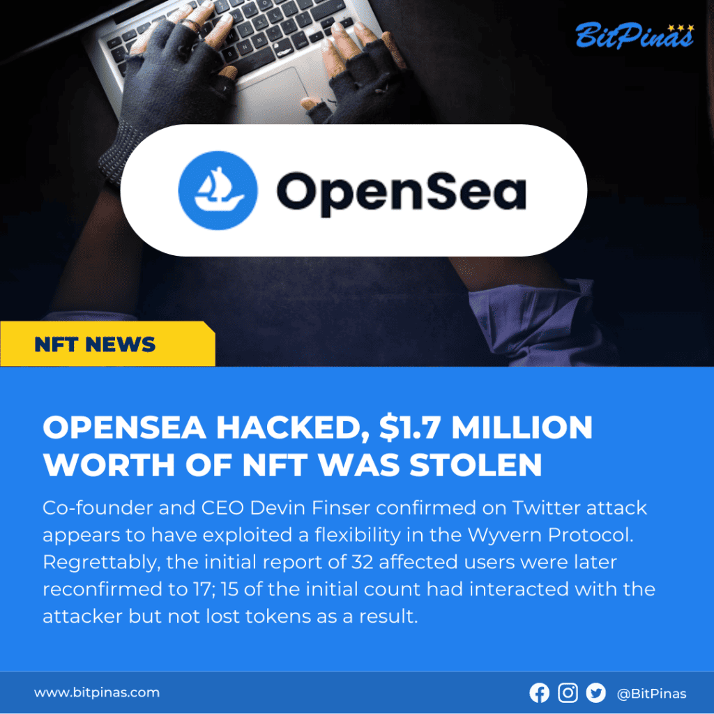 Photo for the Article - Phishing Attack on OpenSea Users Steals $1.7 million in NFTs