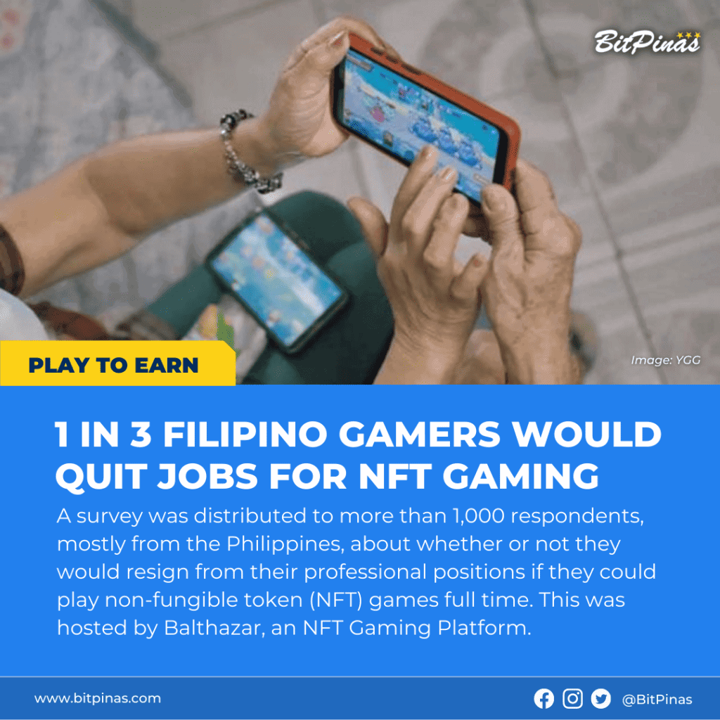 Photo for the Article - Research: 1 in 3 Filipino Gamers Would Quit Jobs to Play NFT Games