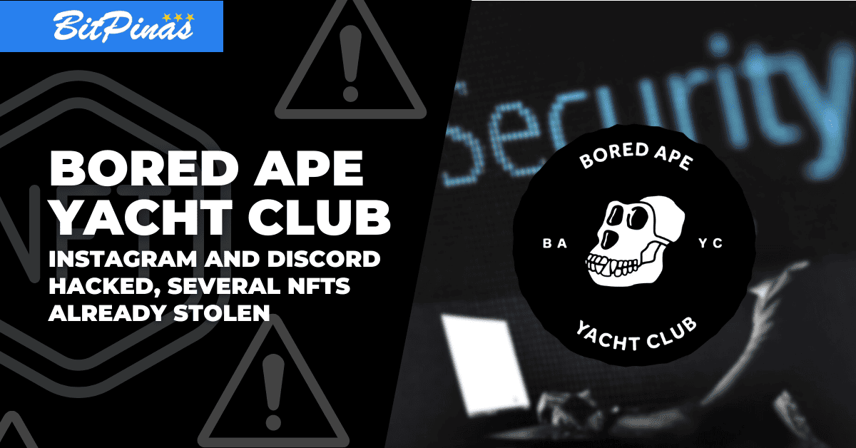 Photo for the Article - [UPDATE - June 4, 2022] Bored Ape Yacht Club Instagram and Discord Hacked, Several NFTs Already Stolen