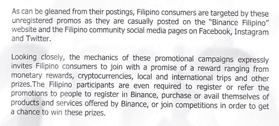 Photo for the Article - Infrawatch PH Asks DTI to Suspend and Ban Binance Over Illegal Sales Promotion