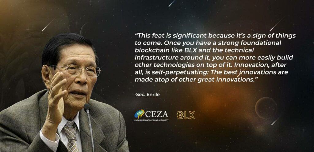 Photo for the Article - Cagayan Economic Zone Authority Commended by Enrile for Adopting Blockchain