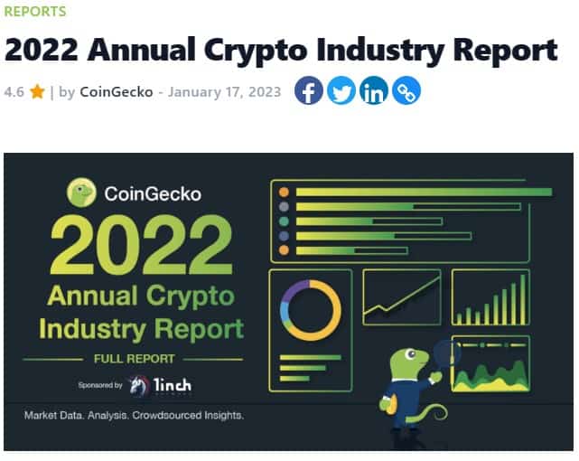 Photo for the Article - CoinGecko’s 2022 Annual Crypto Industry Report: Crypto Market Lost At Least 50% of Value