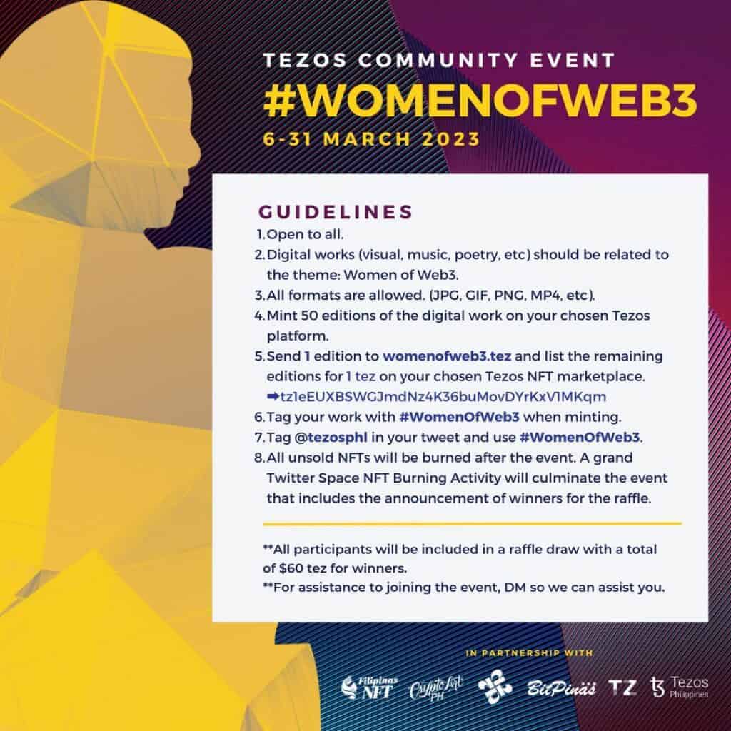 Photo for the Article - Tezos Philippines Celebrates Women's Month with Women of Web3 NFT Community Minting Event