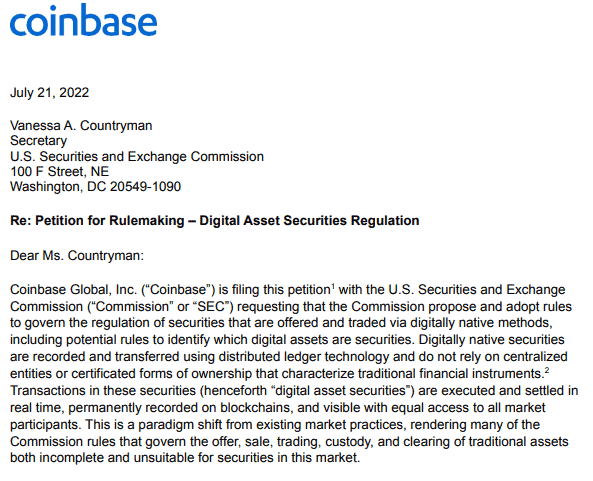 Photo for the Article - Coinbase Seeks Help from Court to Oblige SEC to Respond Over Rulemaking Petition