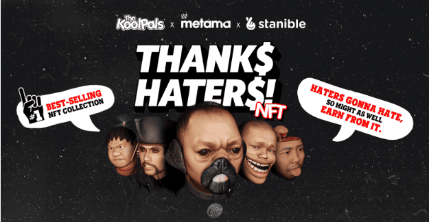 Photo for the Article - Thanks, Haters! NFT: The KoolPals’ Hate-Turned-NFTs Now Stanible’s Best-Selling Collection