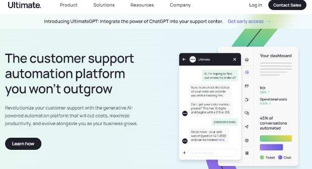 Ultimate AI chatbot interface for customer support
