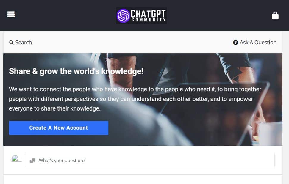 ChatGPT Community Forum Screenshot