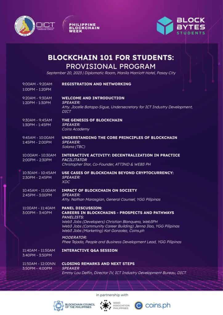 Photo for the Article - PBW x DICT: Block Bytes - Blockchain 101 for Students