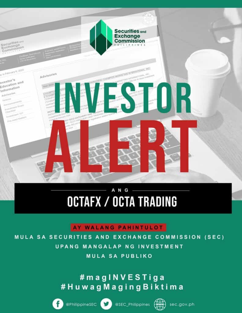 Photo for the Article - SEC Exposes OCTAFX/OCTA TRADING's Unauthorized Investment Activities in the Philippines