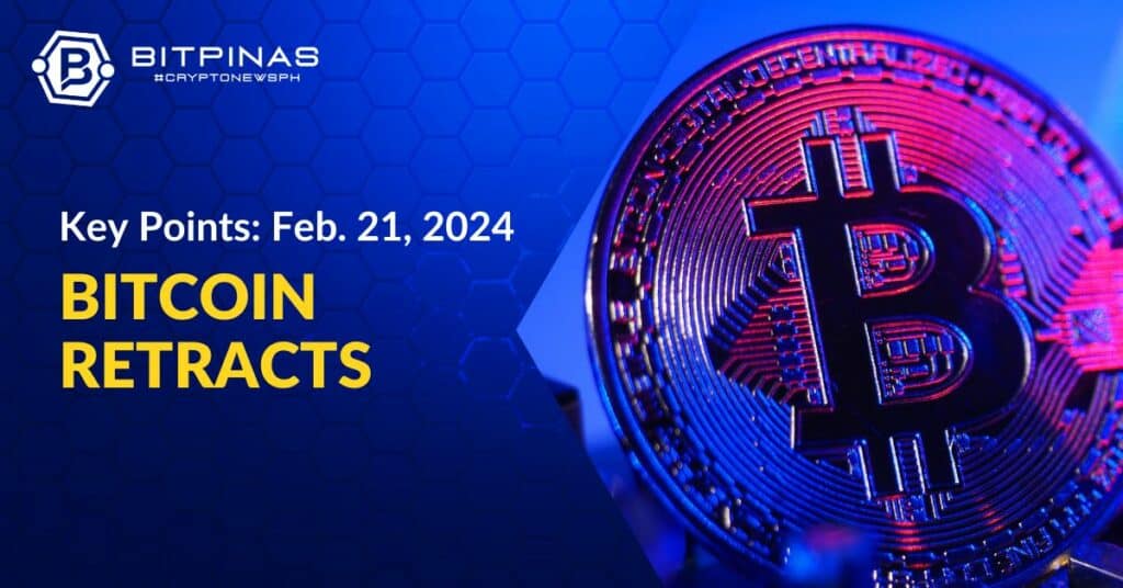 Photo for the Article - Key Points | Feb 21, 2024 | Bitcoin Retracts After $53K