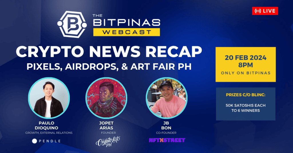 Photo for the Article - Pixels, Airdrops, and Art Fair PH | BitPinas Webcast 40