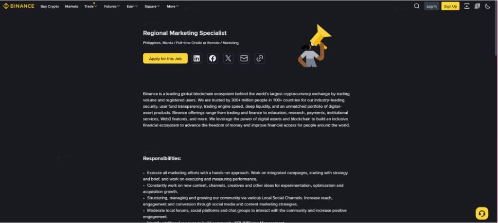 Photo for the Article - Is Binance Returning to PH? Exchange Briefly Opens, Then Removes Manila Job Postings