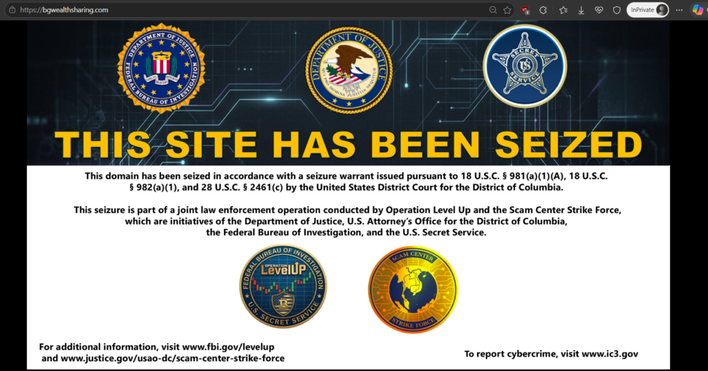 Photo for the Article - BG Wealth Collapses in Apparent ‘Rug Pull’ as US Authorities Seize Website