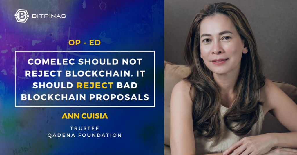 Photo for the Article - [Op-Ed] Ann Cuisia: COMELEC Should Not Reject Blockchain. It Should Reject Bad Blockchain Proposals