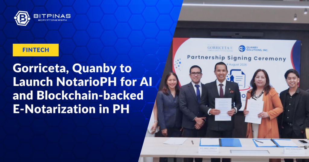 Photo for the Article - Gorriceta, Quanby to Launch NotarioPH for AI and Blockchain-backed E-Notarization in PH
