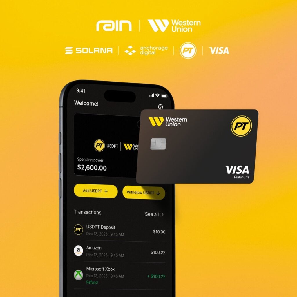 Photo for the Article - Western Union Launches Stablecard Visa Wallet for USDPT Stablecoin Spending Across 37 Markets