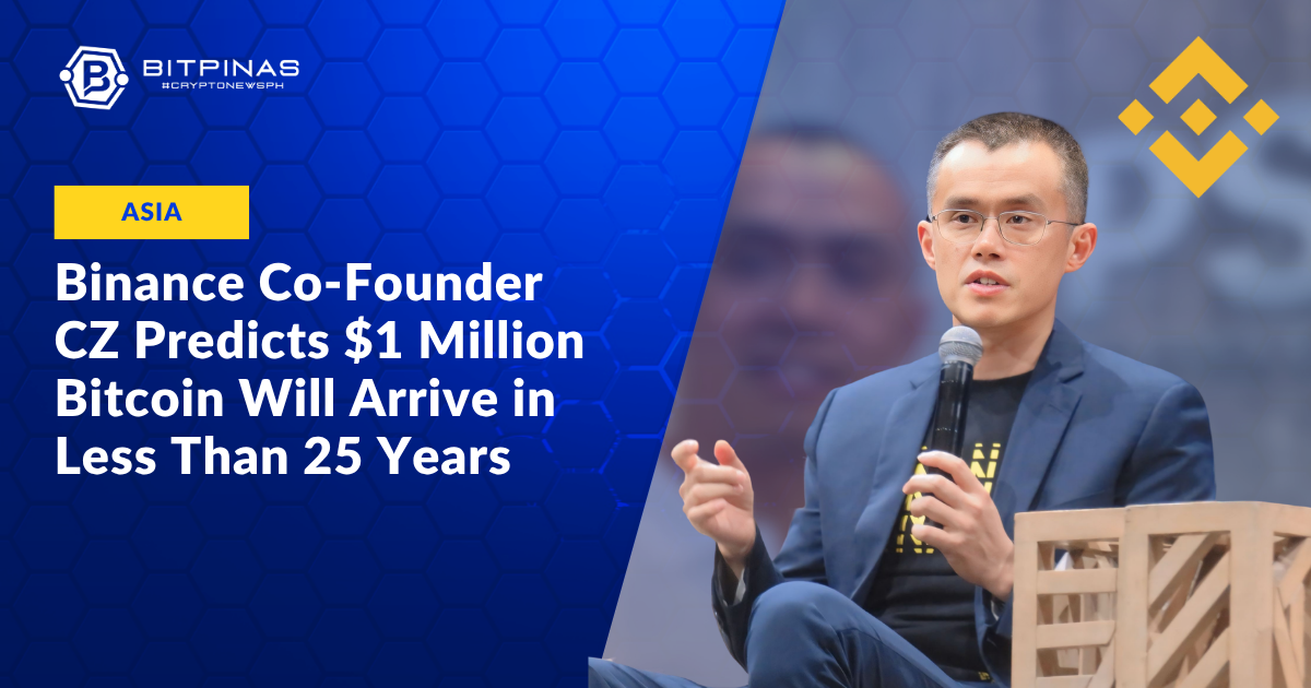 Cofundador da Binance CZ prevê que Bitcoin a $1 milhão chegará em menos de 25 anos