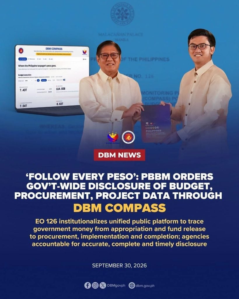Photo for the Article - Ahead of Blockchain Cadena Act? Marcos Signs EO 126 Mandating DBM COMPASS Portal to Track Government Spending End-to-End