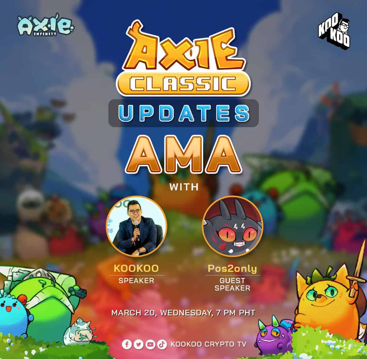 Axie Classic Updates AMA with Pos2only | Kookoo Crypto TV